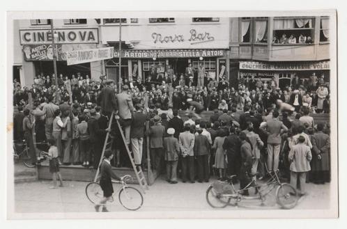 België. Fotokaart.  Ronde van België. Wielrennen. Bioscopen., Verzamelen, Ansichtkaarten | Themakaarten, Ongelopen, 1940 tot 1960