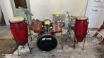 Complete drumset met conga’s, Ophalen, Gebruikt, Overige merken