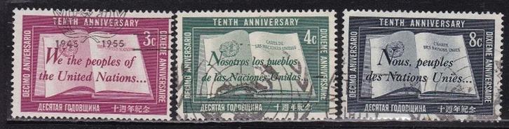 4185 - VN New York michel 39/41 gestempeld , 10 jaar Vere, Postzegels en Munten, Postzegels | Amerika, Gestempeld, Noord-Amerika