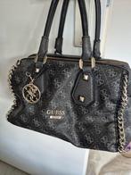 Guess Handtas Zwart Logo Patroon, Ophalen of Verzenden, Gebruikt, Zwart, Handtas