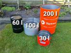 Olievat oliedrum ton olieton, bloembak vuurton 60 30 liter, Tuin en Terras, Ophalen, Zo goed als nieuw