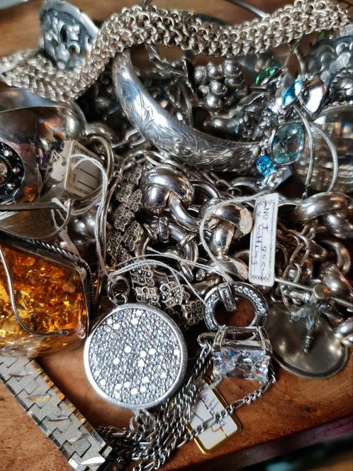 Erg veel zilveren sieraden. Apart, groot, armbanden ketting, Sieraden, Tassen en Uiterlijk, Armbanden, Zo goed als nieuw, Zilver