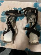 Vintage glij-ijzers met leren riemen, Ophalen of Verzenden, Gebruikt, Overige merken