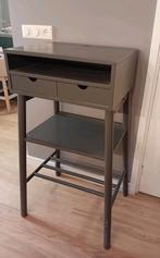 Leuk grijs kastje / tafeltje met 2 laatjes, Ophalen, Gebruikt
