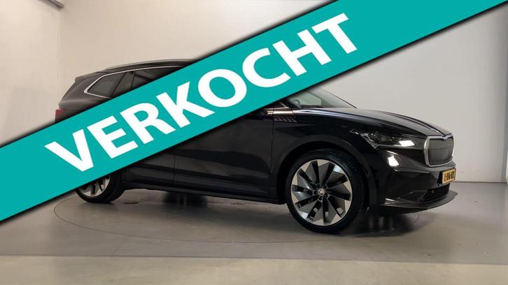 Skoda Enyaq iV 80 Leder Panoramadak Sfeerverlichting Camera, Auto's, Skoda, Bedrijf, Te koop, Enyaq, ABS, Achteruitrijcamera, Airbags