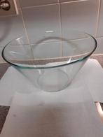 Merk vaas, glas  K.HombergM.Homberg  ea glas blauwe schaal, Ophalen of Verzenden, Overige kleuren, Glas, Minder dan 50 cm