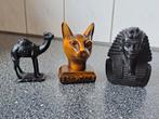 Egyptische beeldjes Toetanchamon godin Bastet kameel, Verzamelen, Beelden en Beeldjes, Ophalen of Verzenden, Zo goed als nieuw