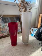Set glazen vazen, Ophalen, 50 tot 75 cm, Rood, Glas