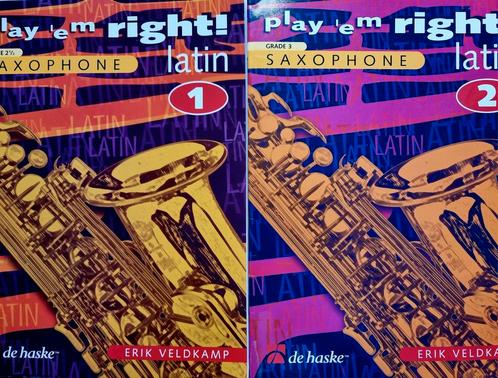 Play'em Right. 1 + 2. Voor alles Saxofoons. Met begeleiding., Muziek en Instrumenten, Bladmuziek, Zo goed als nieuw, Thema, Latin en Salsa