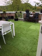 Rubber tegels met kunstgras toplaag 100x100 en 50x50 terras, Rubber, Nieuw, Ophalen of Verzenden, 10 m² of meer