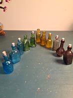 11 antiek miniatuur glazen flesjes, Ophalen of Verzenden