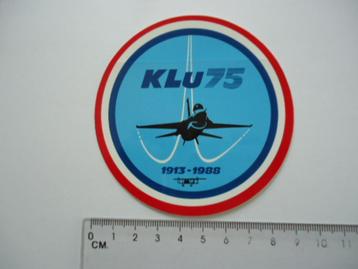 sticker KLU 75 Leger luchtmacht f16 vliegtuig retro f-16