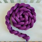 Gevlochten bedbumper - bedomrander - paars - 3 meter, Kinderen en Baby's, Ophalen of Verzenden, Nieuw, Kleed of Kussen