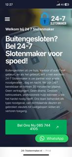 Buitengesloten? Bel 24-7 Slotenmaker voor spoed!, Tickets en Kaartjes, Eén persoon