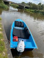 Complete set, polyesterboot met trailer en buitenboordmoter, Watersport en Boten, Kano's, Ophalen, Gebruikt, Overige typen