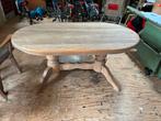 Eikenhouten kloostertafel + 6 stoelen, Huis en Inrichting, Tafels | Eettafels, Ophalen, Gebruikt, 100 tot 150 cm, Eikenhout