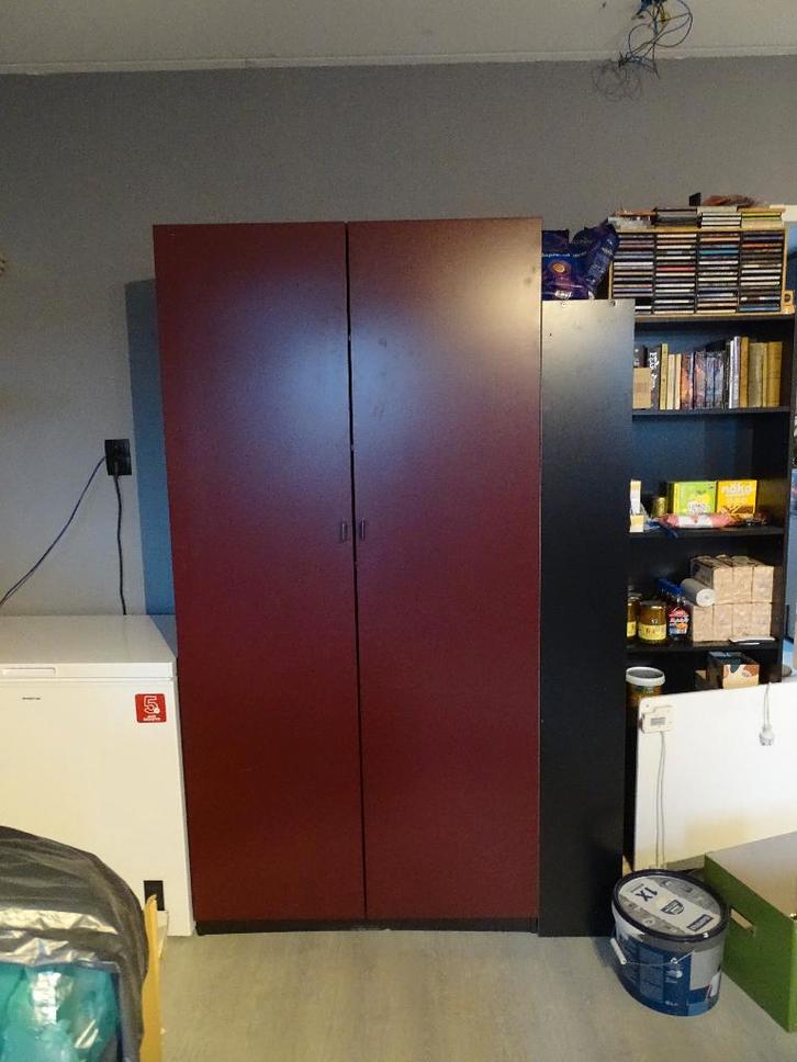 IKEA Pax kledingkast 201x100 cm Rode deuren, Huis en Inrichting, Kasten | Kledingkasten, Gebruikt, 200 cm of meer, 50 tot 100 cm
