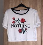 Witte top met rozen, Kleding | Dames, T-shirts, Zonder mouw, Ophalen of Verzenden, Wit, Zo goed als nieuw