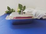 R.v.s vintage botervloot met stoere knop., Huis en Inrichting, Ophalen of Verzenden, Zo goed als nieuw, Rechthoekig, Riet