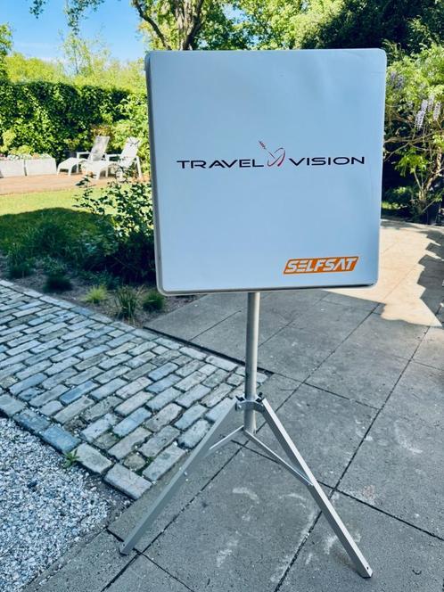 Volautomatische Schotelantenne Travel Vision R6 Flat, Caravans en Kamperen, Kampeeraccessoires, Gebruikt, Ophalen of Verzenden