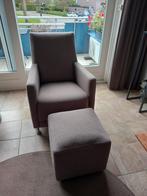 Fauteuil incl poef, Huis en Inrichting, Fauteuils, Ophalen, Zo goed als nieuw, Stof