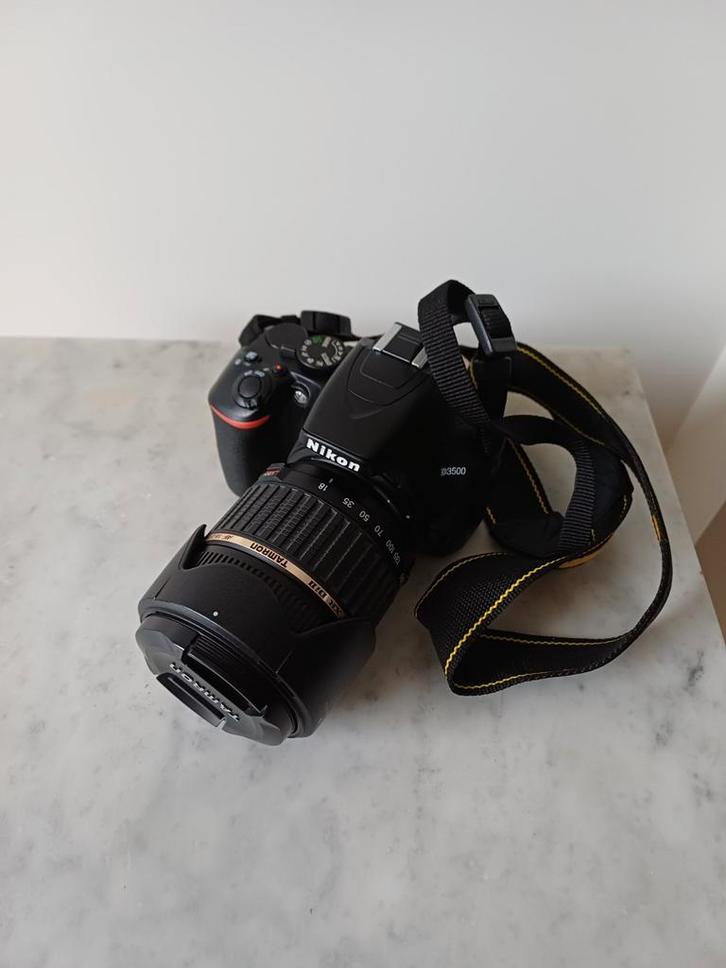 Nikon D3500 met Tamron 18-200mm lens + accessoires, Audio, Tv en Foto, Fotocamera's Digitaal, Zo goed als nieuw, Spiegelreflex