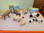 Schleich dieren ezels varkens poezen en een hond, Ophalen of Verzenden, Zo goed als nieuw