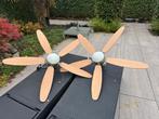Plafondventilators, Huis en Inrichting, Lampen | Hanglampen, Ophalen of Verzenden, Gebruikt, Hout, 50 tot 75 cm