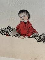 Chinees Schilderij op Zijde, Antiek en Kunst, Ophalen of Verzenden