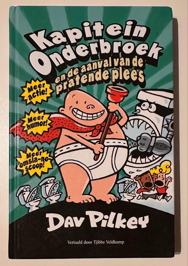 Kapitein Onderbroek en de pratende plees, Boeken, Kinderboeken | Jeugd | onder 10 jaar, Zo goed als nieuw, Fictie algemeen, Ophalen of Verzenden
