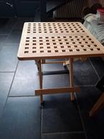 Houten bijzettafel, tafeltje, opklapbaar 2 stuks, Ophalen, Zo goed als nieuw, Rechthoekig, Hout
