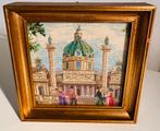Geborduurde voorstelling., Antiek en Kunst, Antiek | Keramiek en Aardewerk, Ophalen of Verzenden
