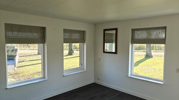 Prachtige vouwgordijnen Grijs zgan, Huis en Inrichting, Stoffering | Gordijnen en Lamellen, Zo goed als nieuw, 100 tot 150 cm