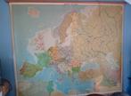 Grote vintage wandkaart van Europa, Antiek en Kunst, Ophalen, Aardrijkskunde