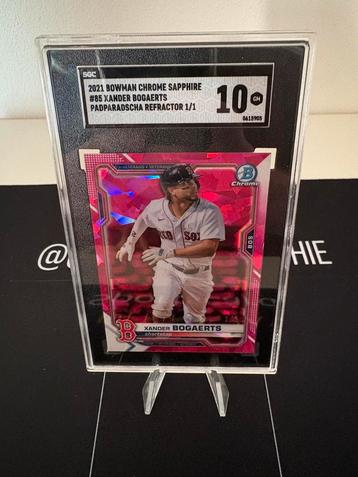Topps MLB Bowman Xander Bogaerts 1/1 Padparadscha SGC 10 beschikbaar voor biedingen