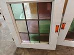 2 kleine kozijnen, Doe-het-zelf en Verbouw, Glas en Ramen, Gevelraam of Ruit, Gebruikt, Minder dan 80 cm, Minder dan 80 cm