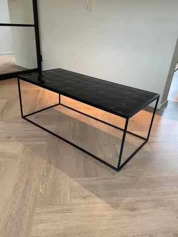 Zuiver Glazed zwarte salontafel | 93x43x36 (bxdxh)