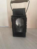 Antieke carbid lamp/seinlamp met rode glazen, Antiek en Kunst, Ophalen of Verzenden