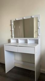 Make up tafel met licht, Ophalen of Verzenden, Gebruikt, Hout, Minder dan 100 cm