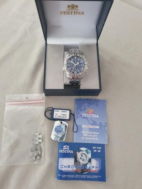 Horloge Festina Chronograaf, Sieraden, Tassen en Uiterlijk, Horloges | Heren, Zo goed als nieuw, Polshorloge, Overige merken, Staal
