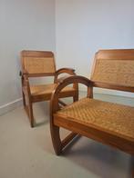 Art deco fauteuil set van 2 fauteuils Art deco vintage, Huis en Inrichting, Ophalen of Verzenden, 75 tot 100 cm, Hout, 50 tot 75 cm