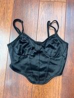 Zwarte zomer top/ corset maat XS, Kleding | Dames, Zwart, Ophalen of Verzenden, Zo goed als nieuw, Zonder mouw