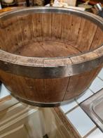 Kaasvat  bloembak, Ophalen, Rond, Hout, Minder dan 30 cm