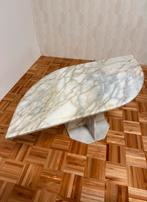 Vintage marmeren tafel teardrop jaren 70, Huis en Inrichting, Tafels | Salontafels, Overige materialen, Gebruikt, 100 tot 150 cm