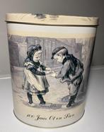 Groot ovaal blik van 100 jaar Ot en Sien. Hoogte 22 cm., Verzamelen, Blikken, Ophalen of Verzenden, Zo goed als nieuw, Overige