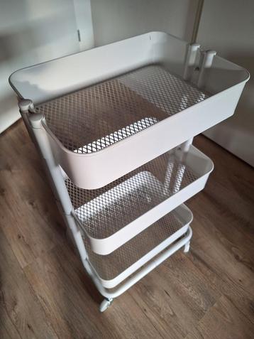 RÅSKOG Roltafel - Wit 28x38x61 cm beschikbaar voor biedingen