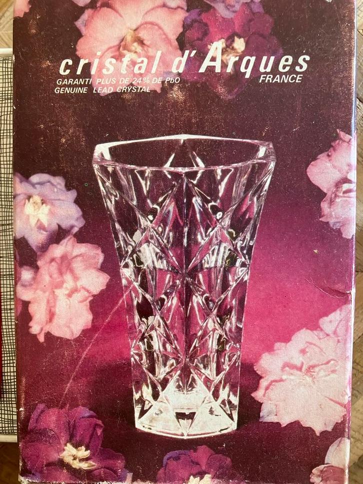 Cristal d'Arques Vaas in Doos, Antiek en Kunst, Antiek | Glas en Kristal, Ophalen of Verzenden