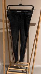 Costes zwarte spijkerbroek met gouden bies, Zwart, Ophalen of Verzenden, Zo goed als nieuw, Maat 34 (XS) of kleiner