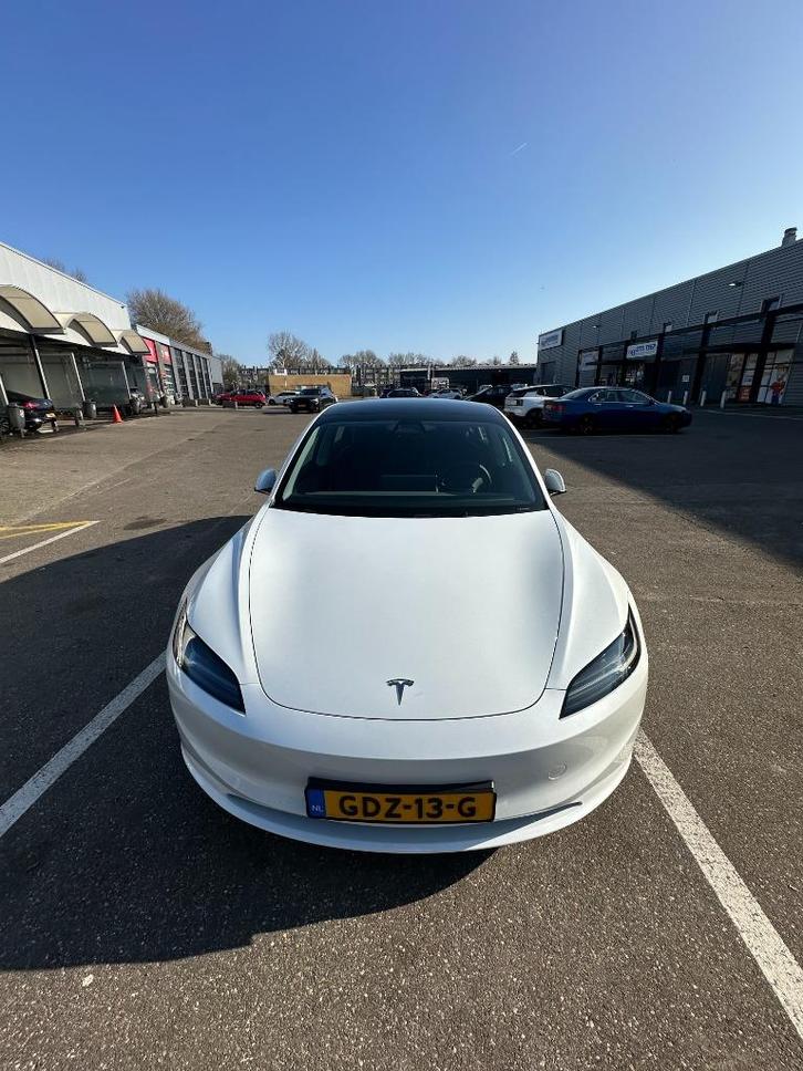 Tesla Model 3 (Highland+FSD) 2024 Wit, Auto's, Tesla, Particulier, Model 3, 360° camera, ABS, Achteruitrijcamera, Adaptieve lichten