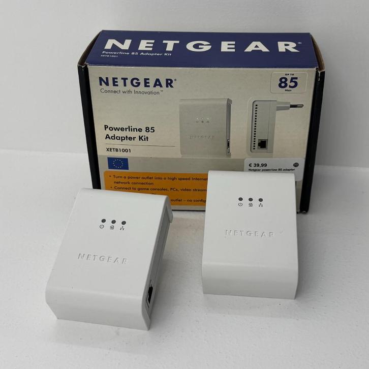 Netgear powerline 85 adapter kit | In doos, Computers en Software, Powerlines, Zo goed als nieuw, Ophalen of Verzenden